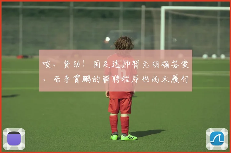 唉，费劲！国足选帅暂无明确答案，而李霄鹏的解聘程序也尚未履行