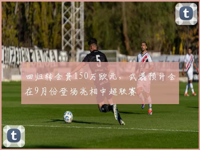 回归转会费150万欧元，武磊预计会在9月份登场亮相中超联赛